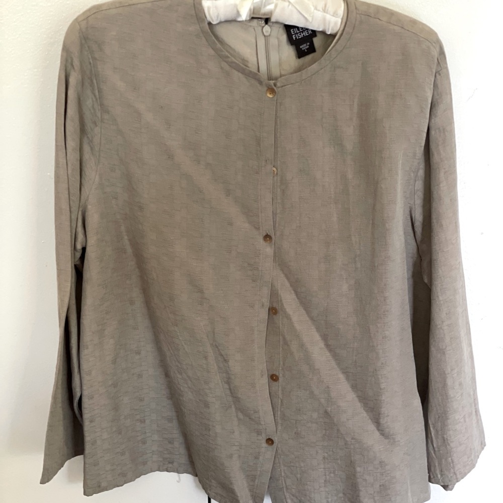 Eileen fisher raw silk top!